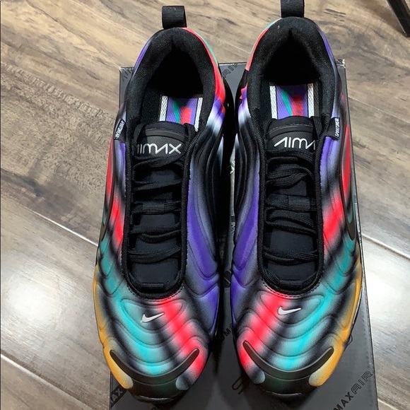 WMNS NIKE AIR MAX 720 (GS) black/metallic silver - Picture 10 of 16